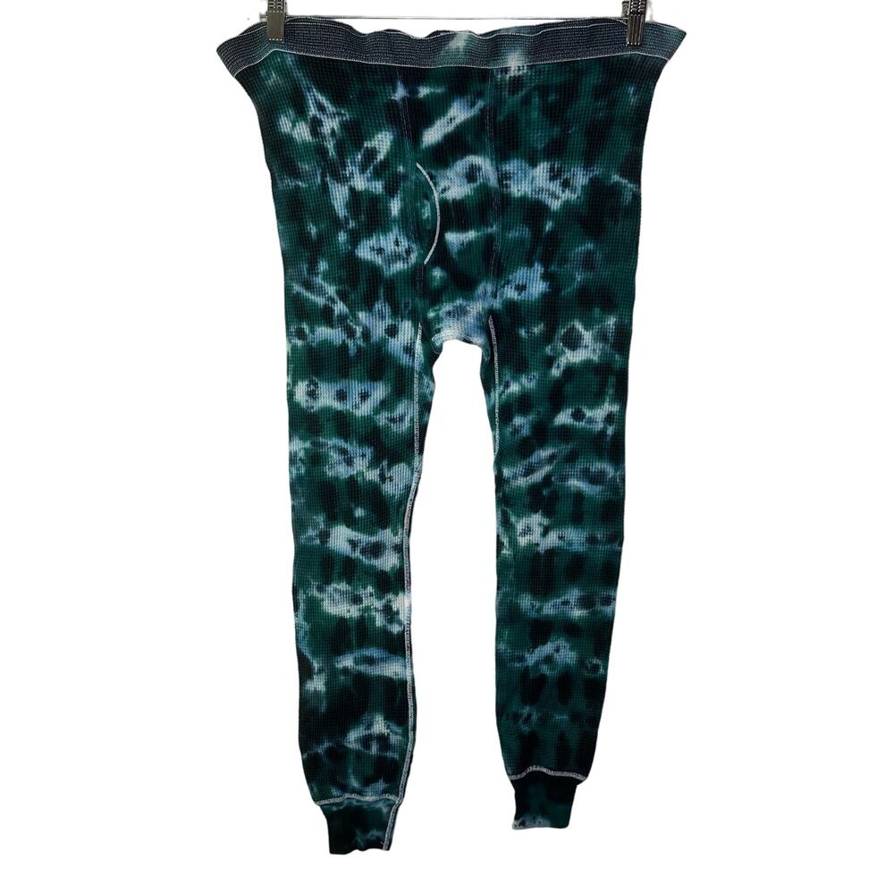 Vintage J.E. Morgan Working Long Johns Men's Large 40 Tie Dye Green Ski Winter‎
